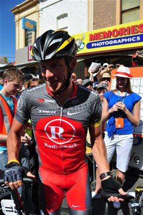 Armstrong Bruyneel and Radio Shack riders fined for Livestrong jersey stunt road.cc